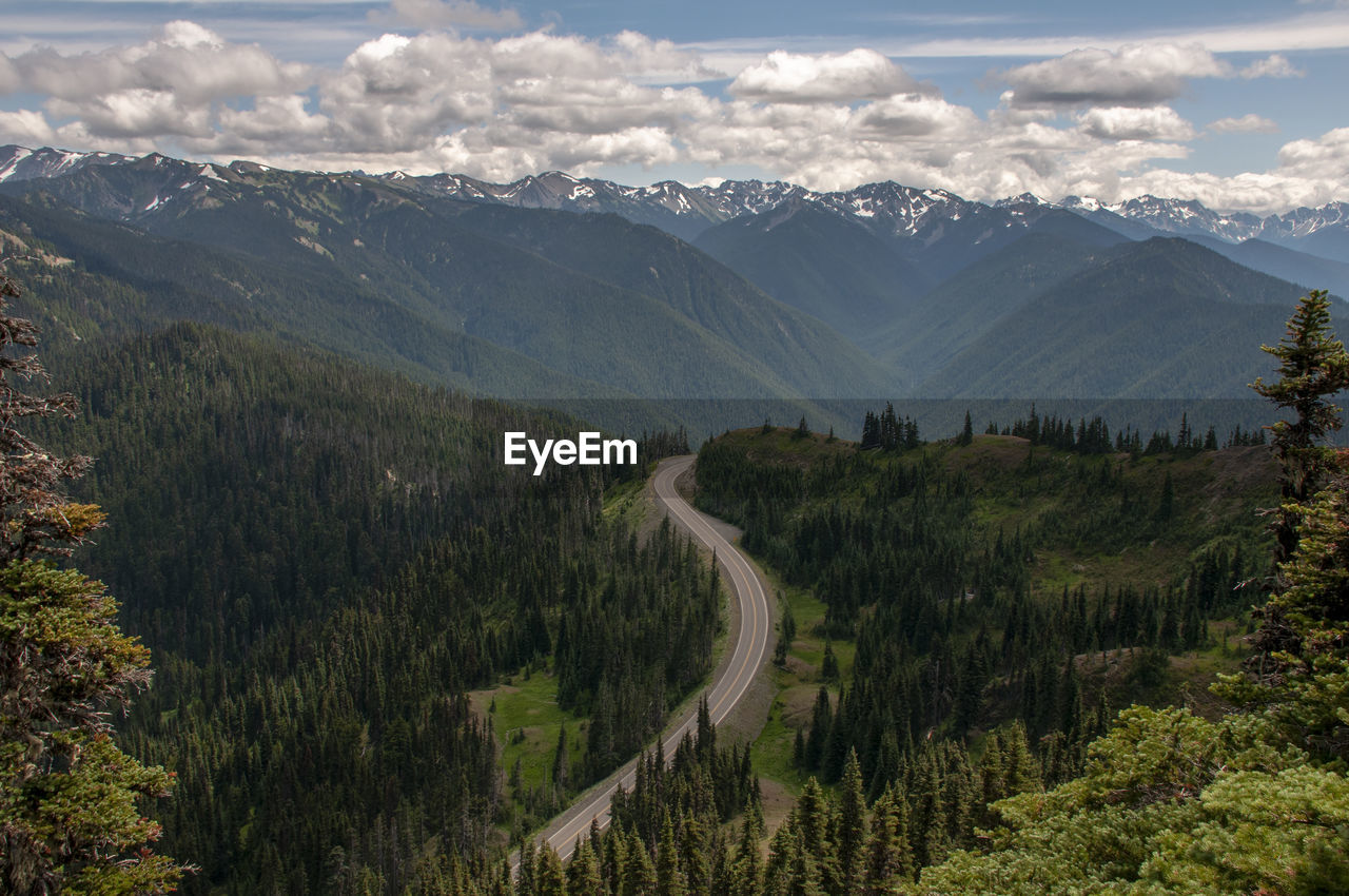 Panoramic view of landscape and mountains against sky