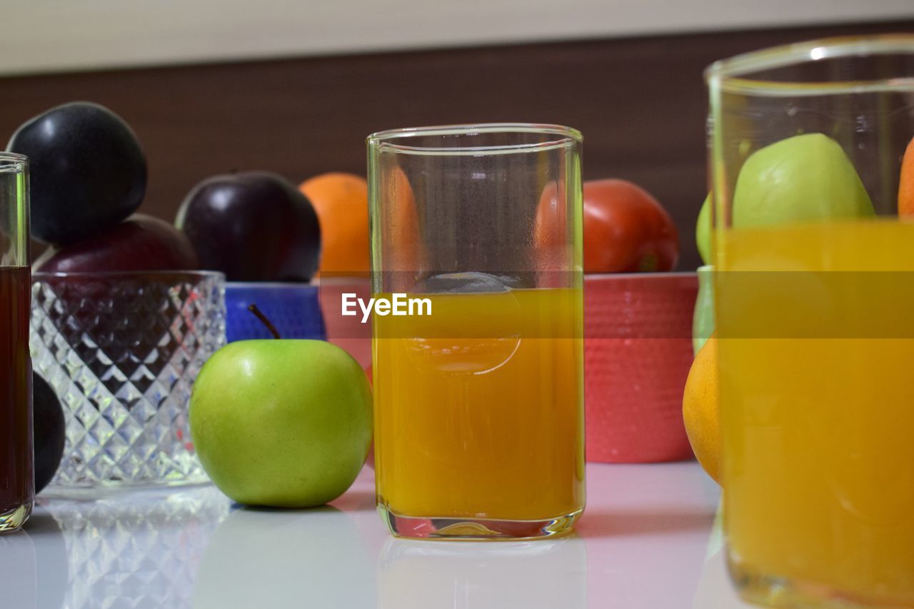 VARIOUS FRUITS IN GLASS