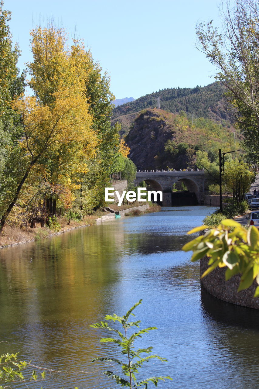 SCENIC VIEW OF RIVER BY TREES AGAINST SKY