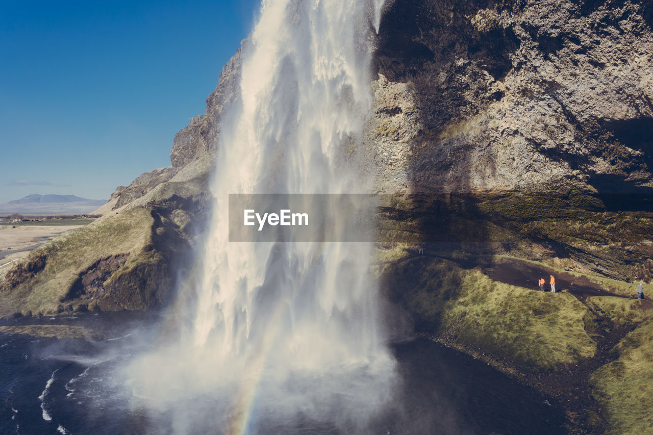 Scenic view of waterfall