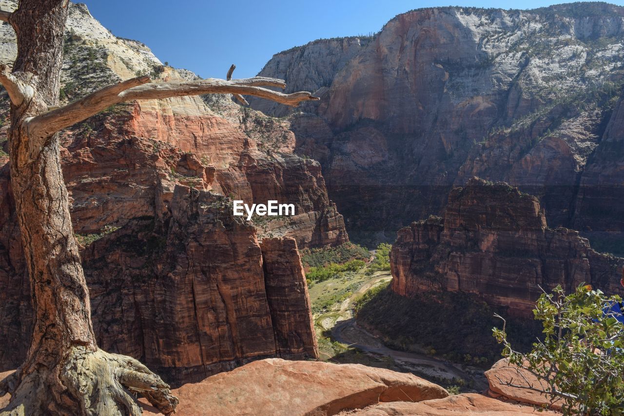 ROCK FORMATIONS IN A VALLEY