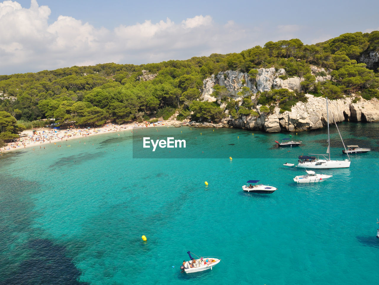 Boats in sea