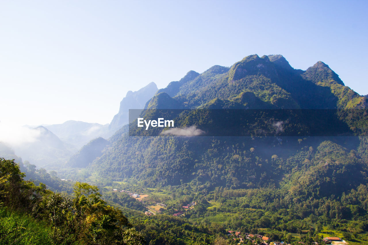 SCENIC VIEW OF MOUNTAIN AGAINST CLEAR SKY