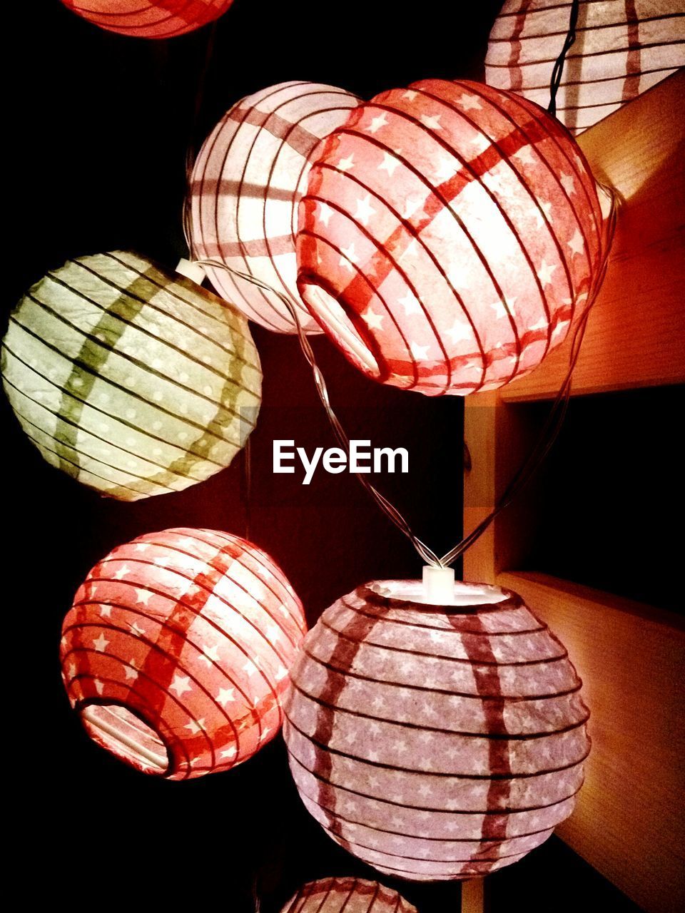 CLOSE-UP OF LANTERNS