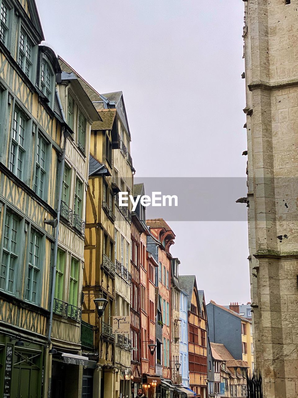 Low angle view of residential buildings against sky