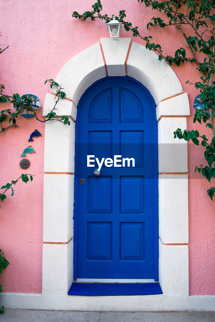 Traditional greek door , kefalonia