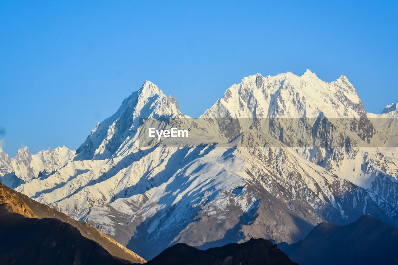 Rakaposhi is a high and beautiful mountain in the karakoram mountains of pakistan.
