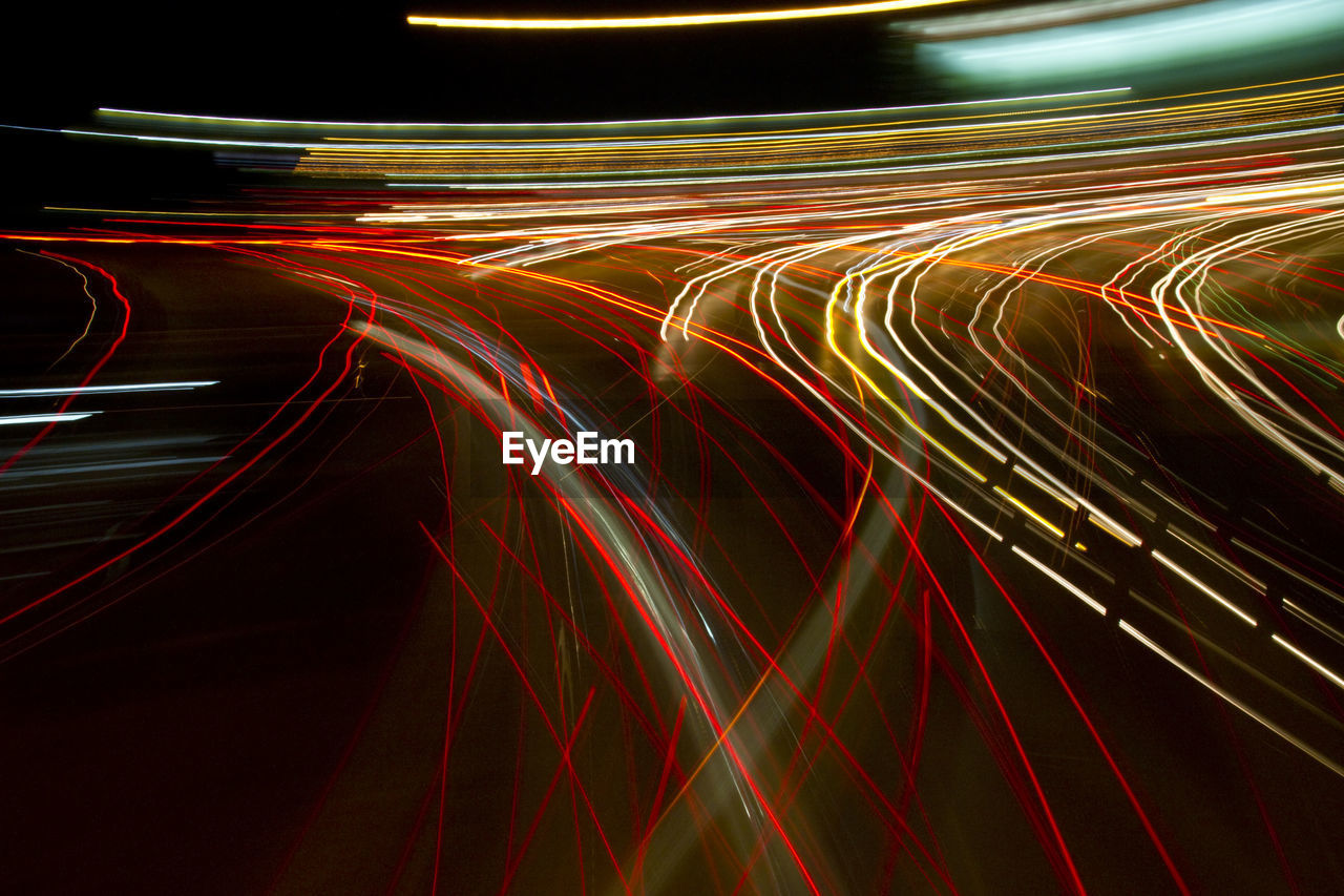 LIGHT TRAILS ON ILLUMINATED LIGHTS