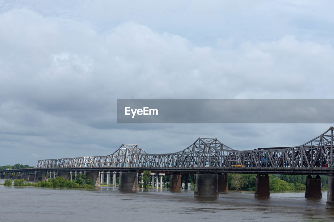 Bridge over river against sky