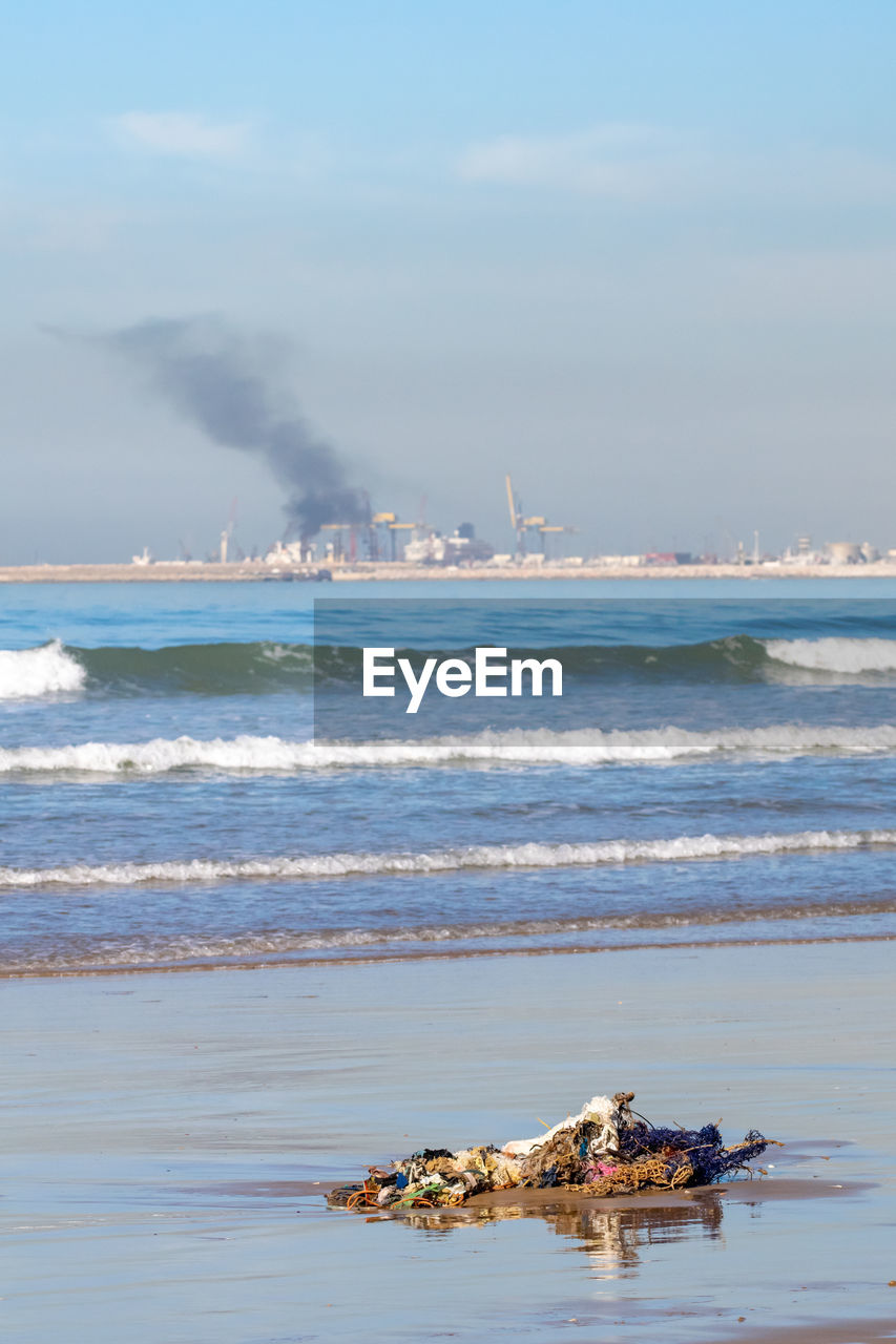 Ocean and atmospheric pollution agadir, morocco, africa
