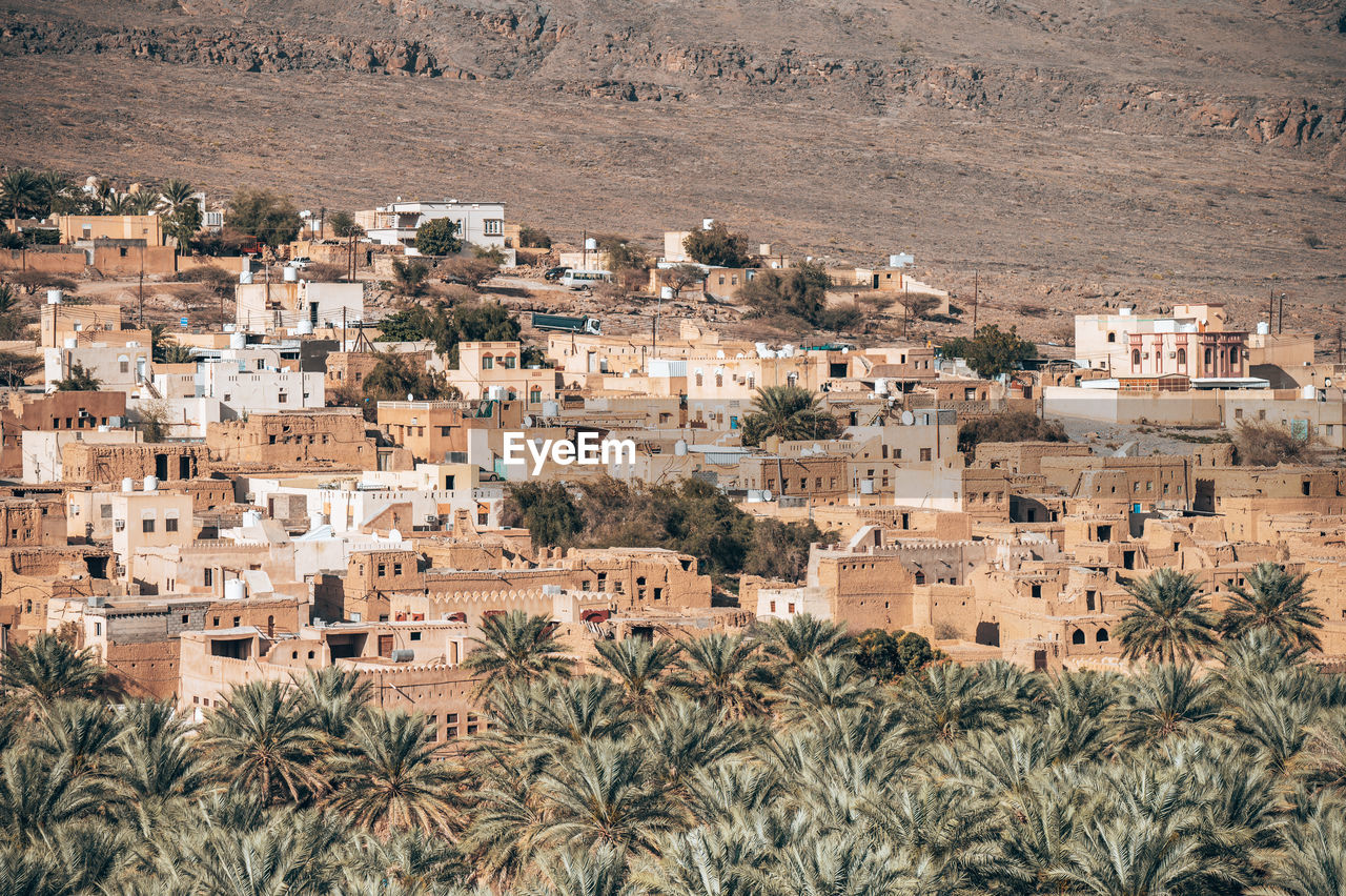 High angle view of townscape