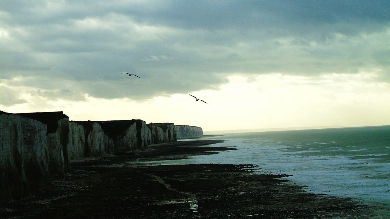 VIEW OF SEA AGAINST CLOUDY SKY