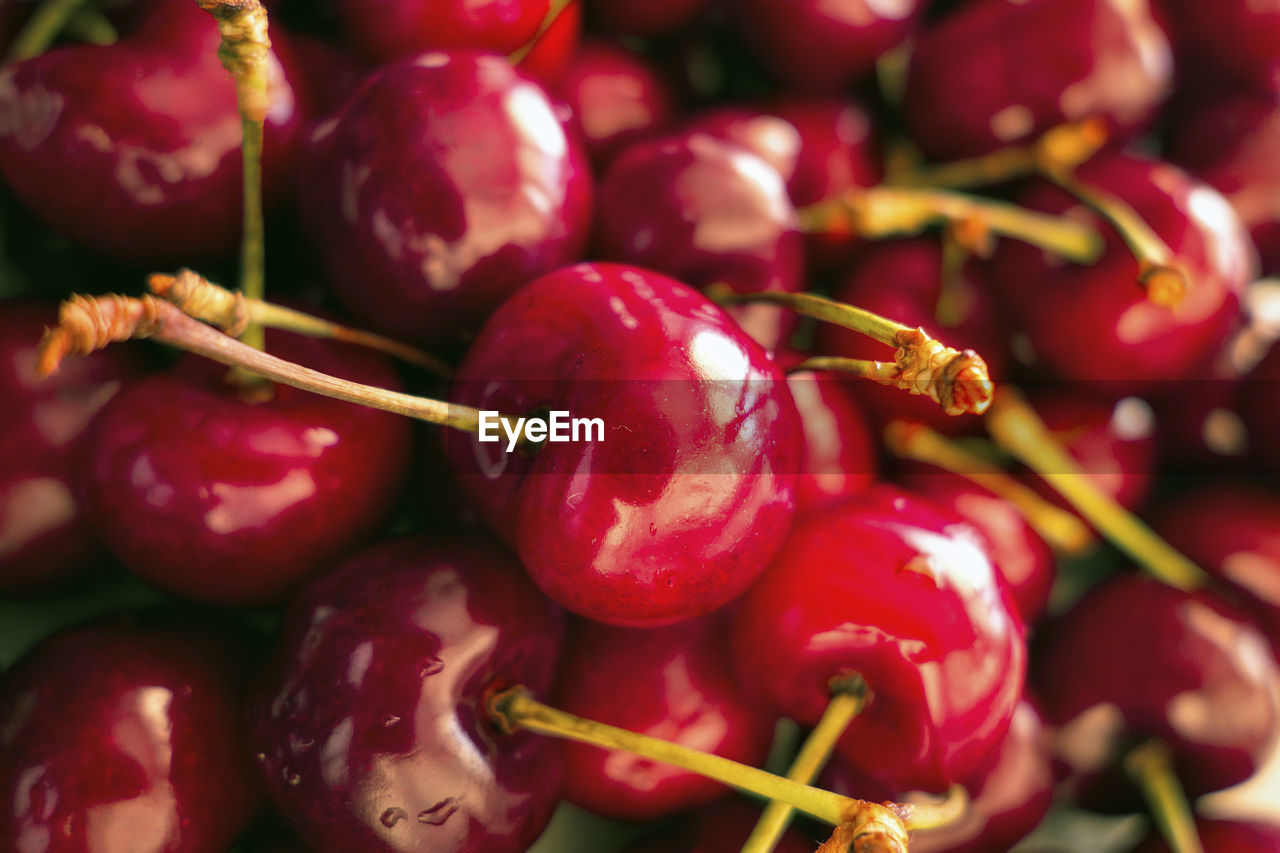 Full frame shot of cherries