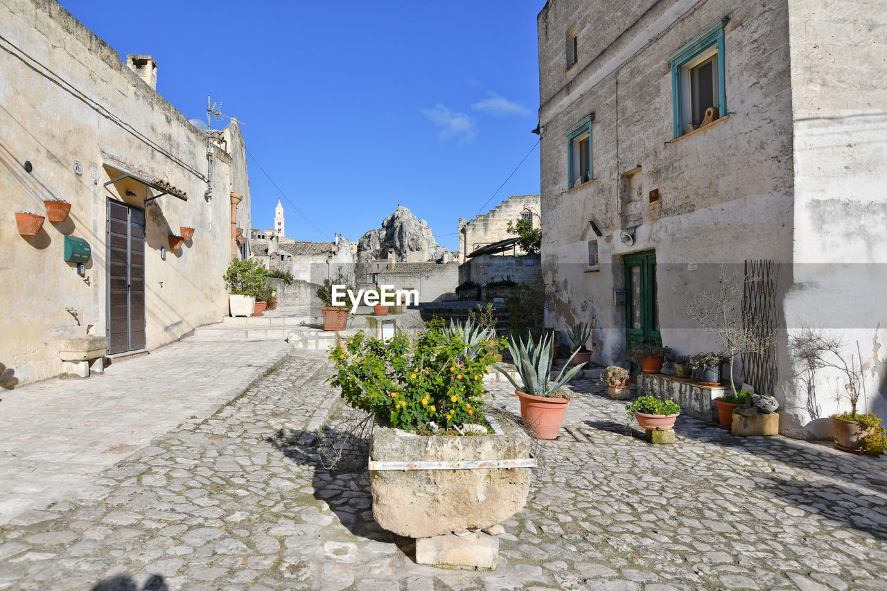 A street of matera, a city declared world heritage site unesco.