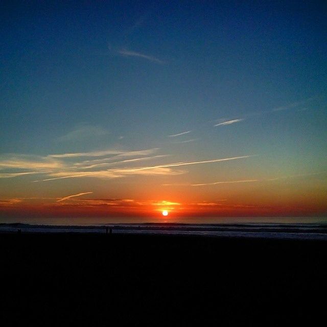 SCENIC VIEW OF SUNSET OVER SEA