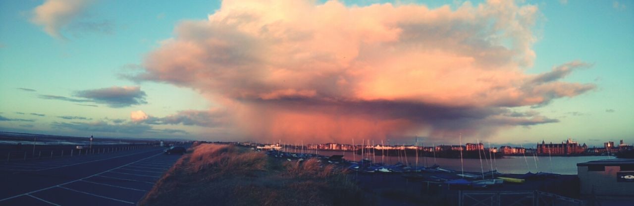 VIEW OF CLOUDY SKY AT SUNSET