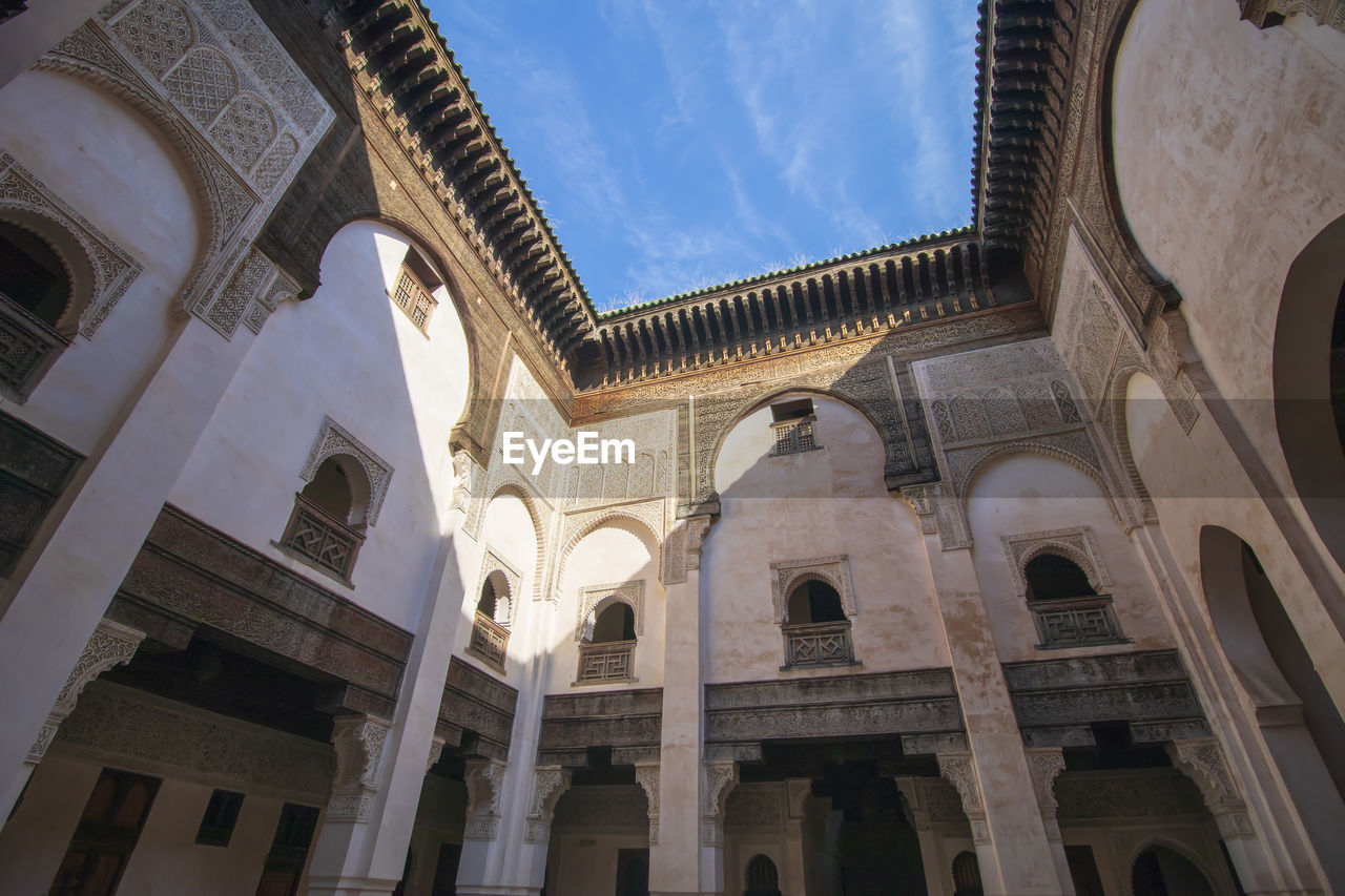 Low angle view of historical building against sky