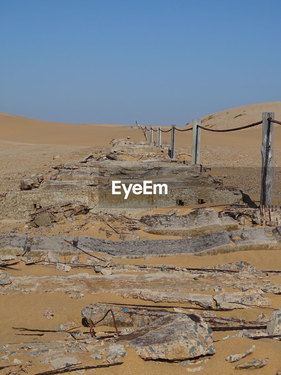 DESERT AGAINST CLEAR SKY