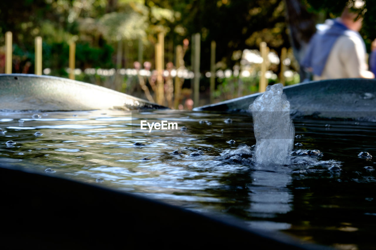 Close-up of fountain at park