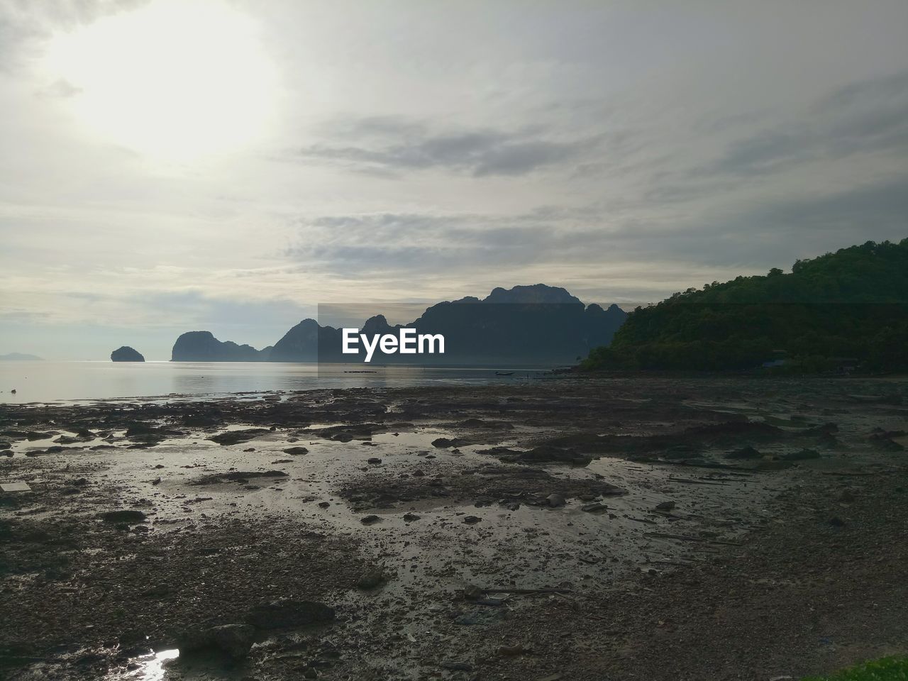 SCENIC VIEW OF SEA AND MOUNTAINS AGAINST SKY