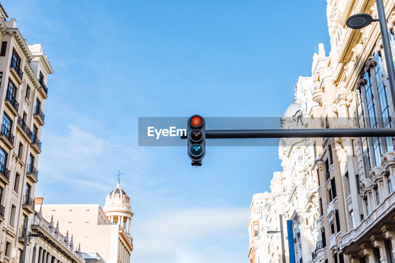 Low angle view of traffic light