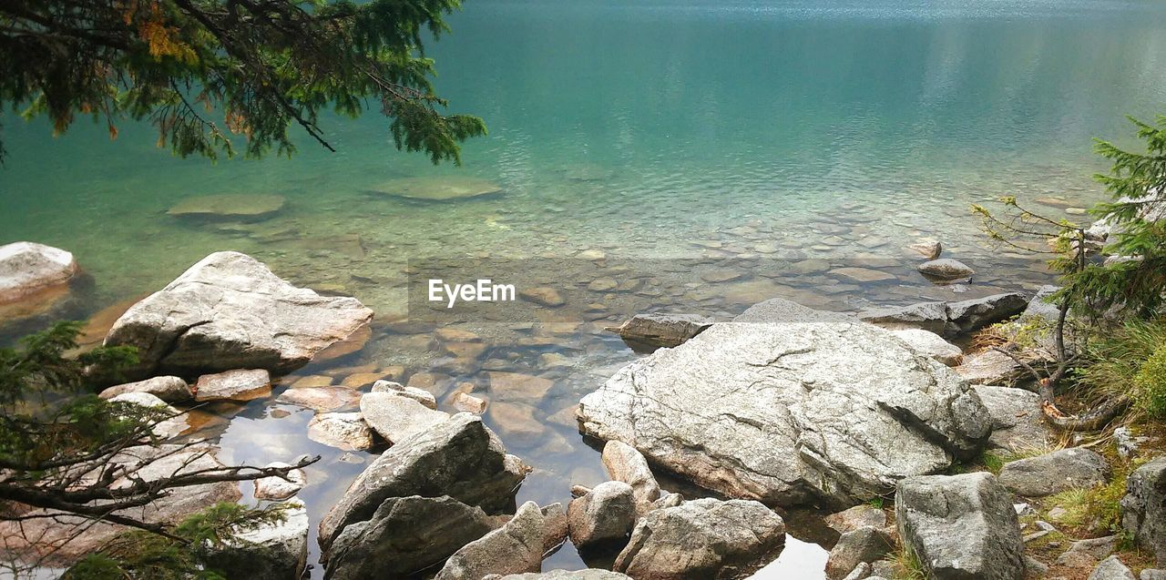 SCENIC VIEW OF CALM LAKE