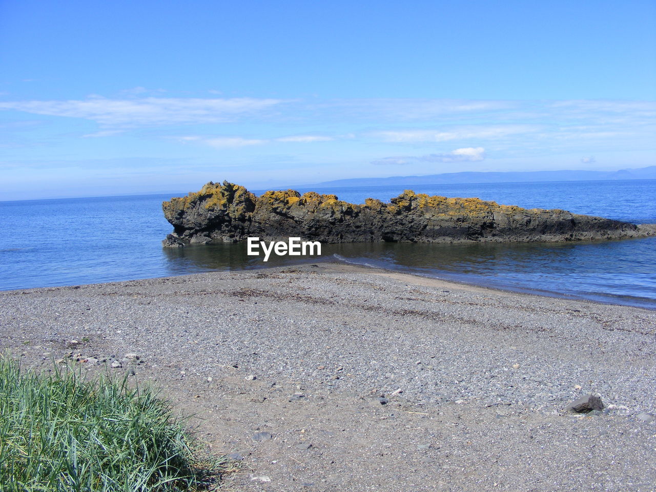 Rock formation in sea