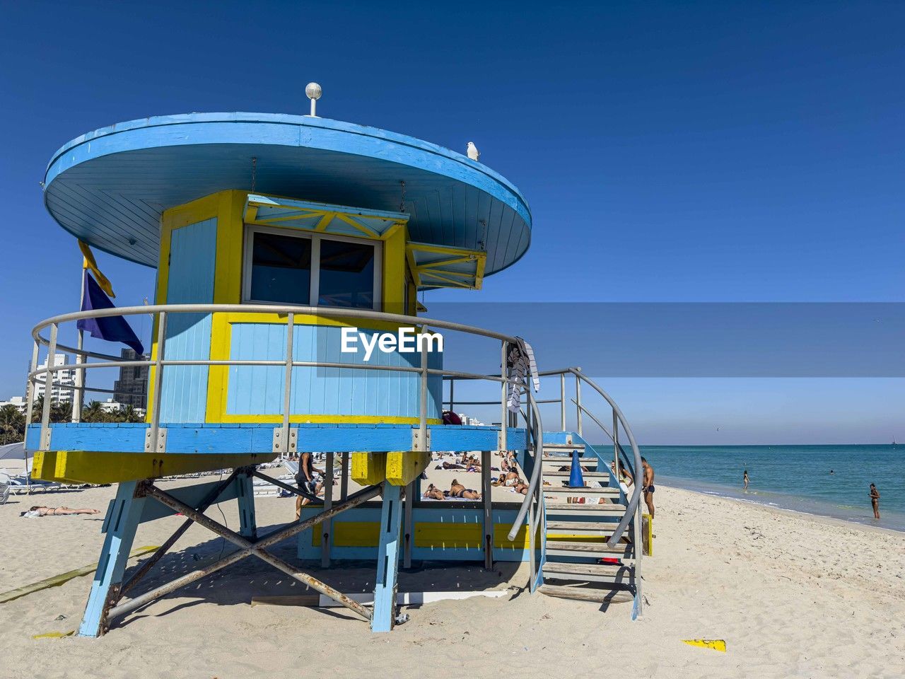 Rescue post, lifeguard tower on south beach in miami beach  city of miami florida united states