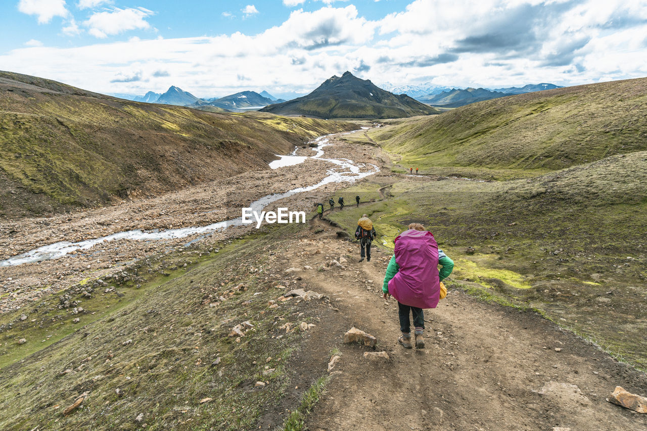 Backpacking in alftavatn valley