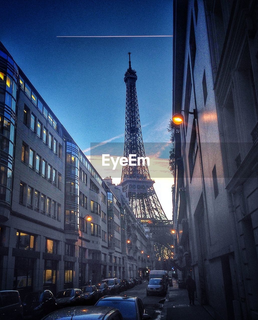 Low angle view of eiffel tower