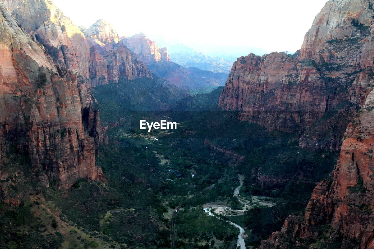 View of rock formations