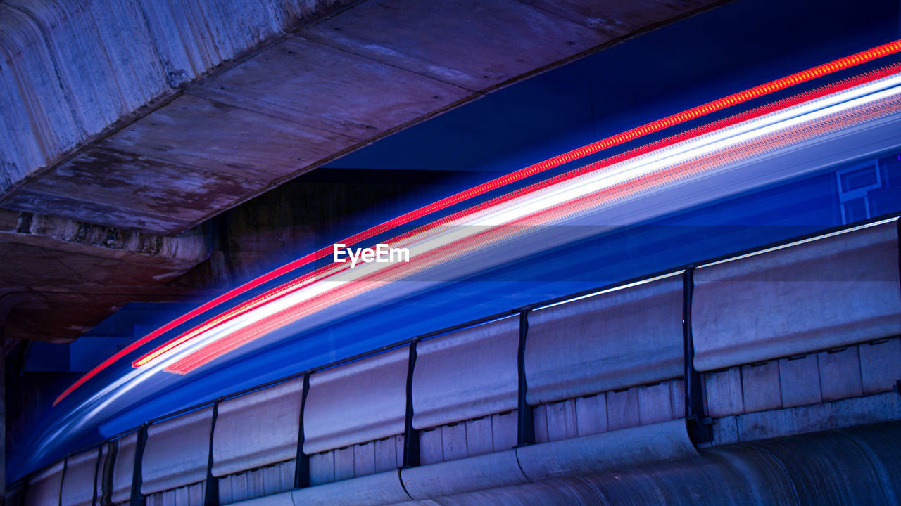 Bts skytrain light trail in cinematic style