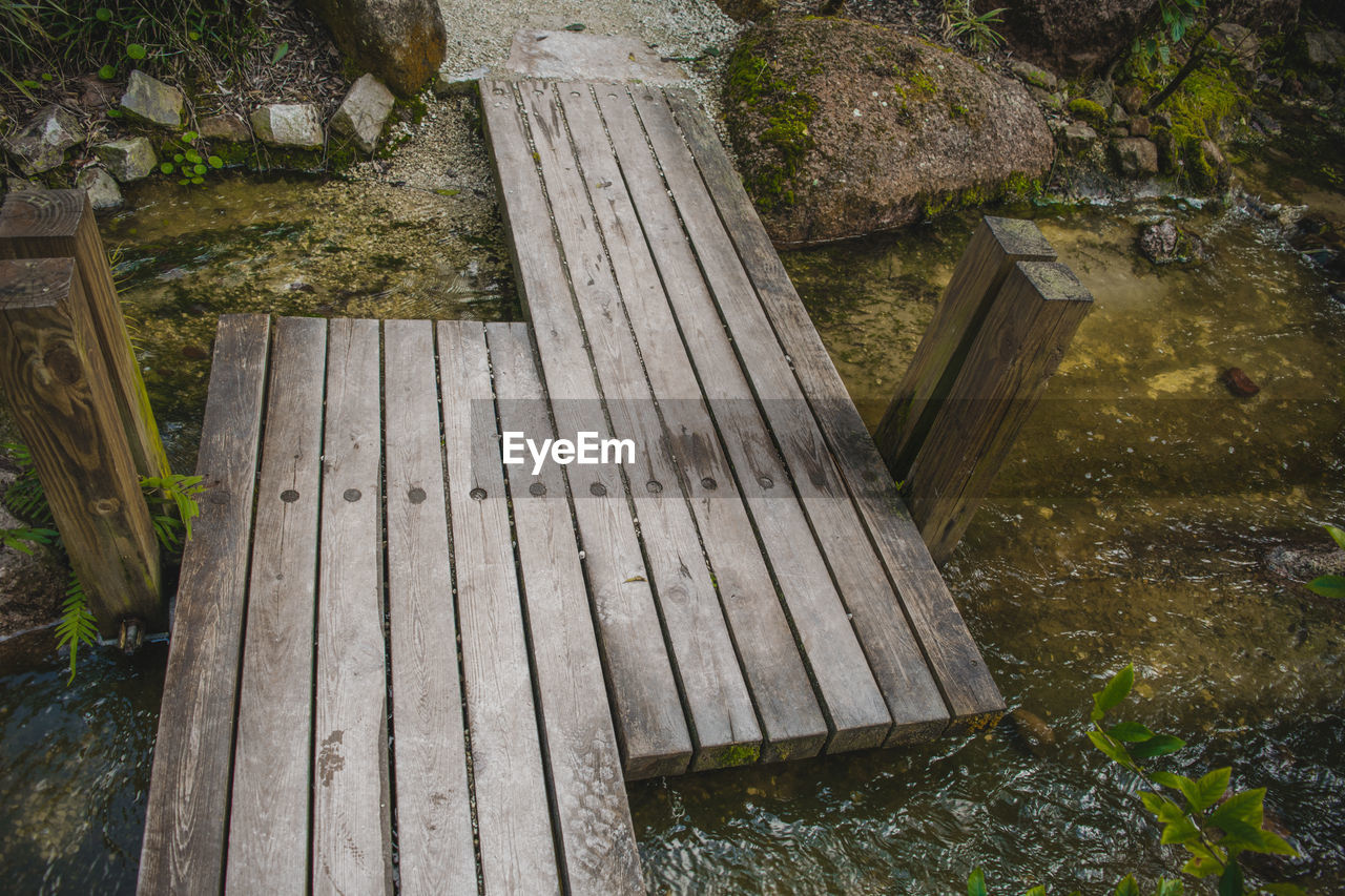 CLOSE-UP OF WOODEN WALKWAY