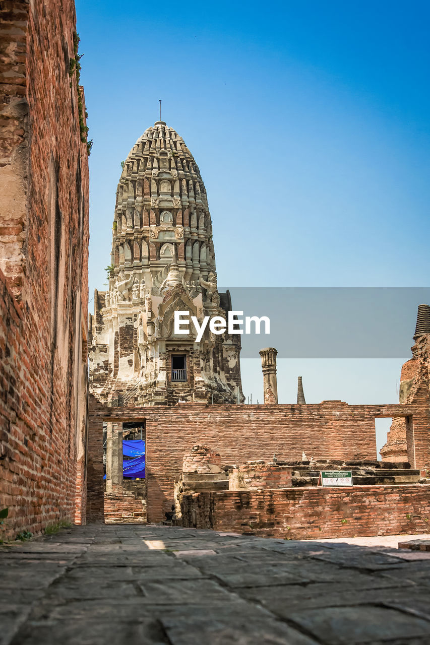 low angle view of historic building against clear sky