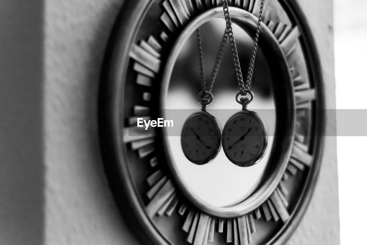 CLOSE-UP OF CLOCK IN CONTAINER