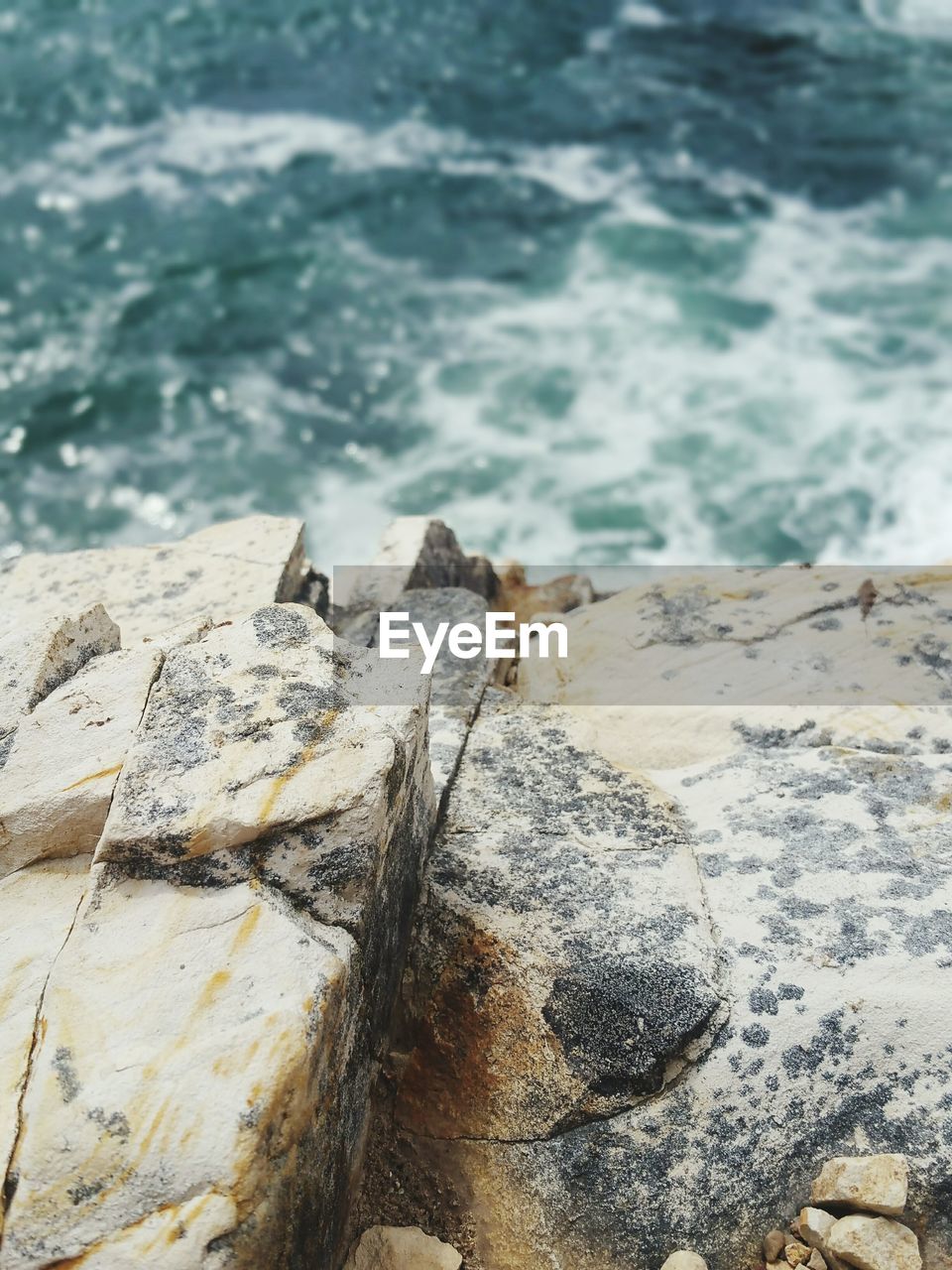 Close-up of rocks in sea