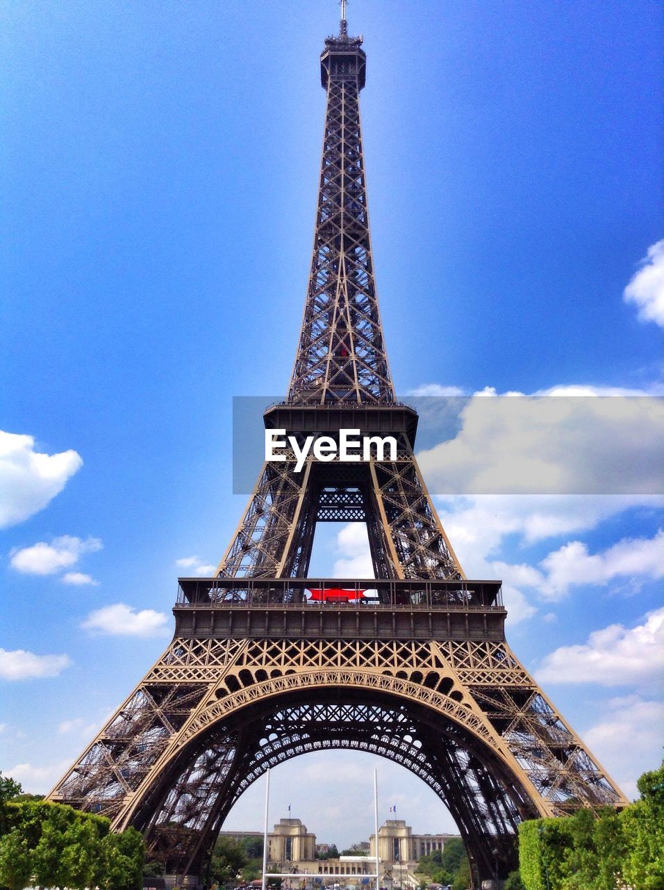 Low angle view of eiffel tower