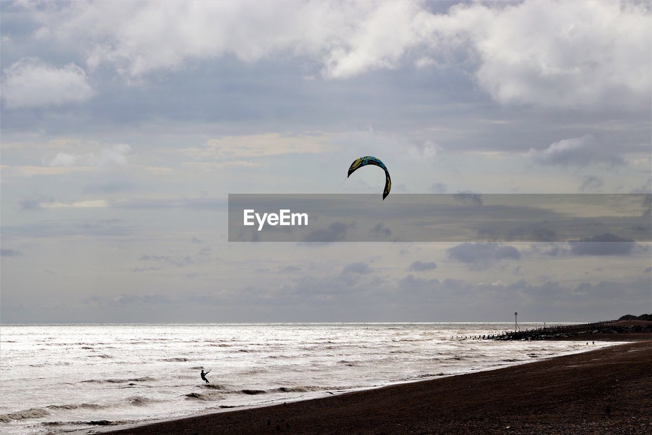 PEOPLE ON BEACH AGAINST SKY