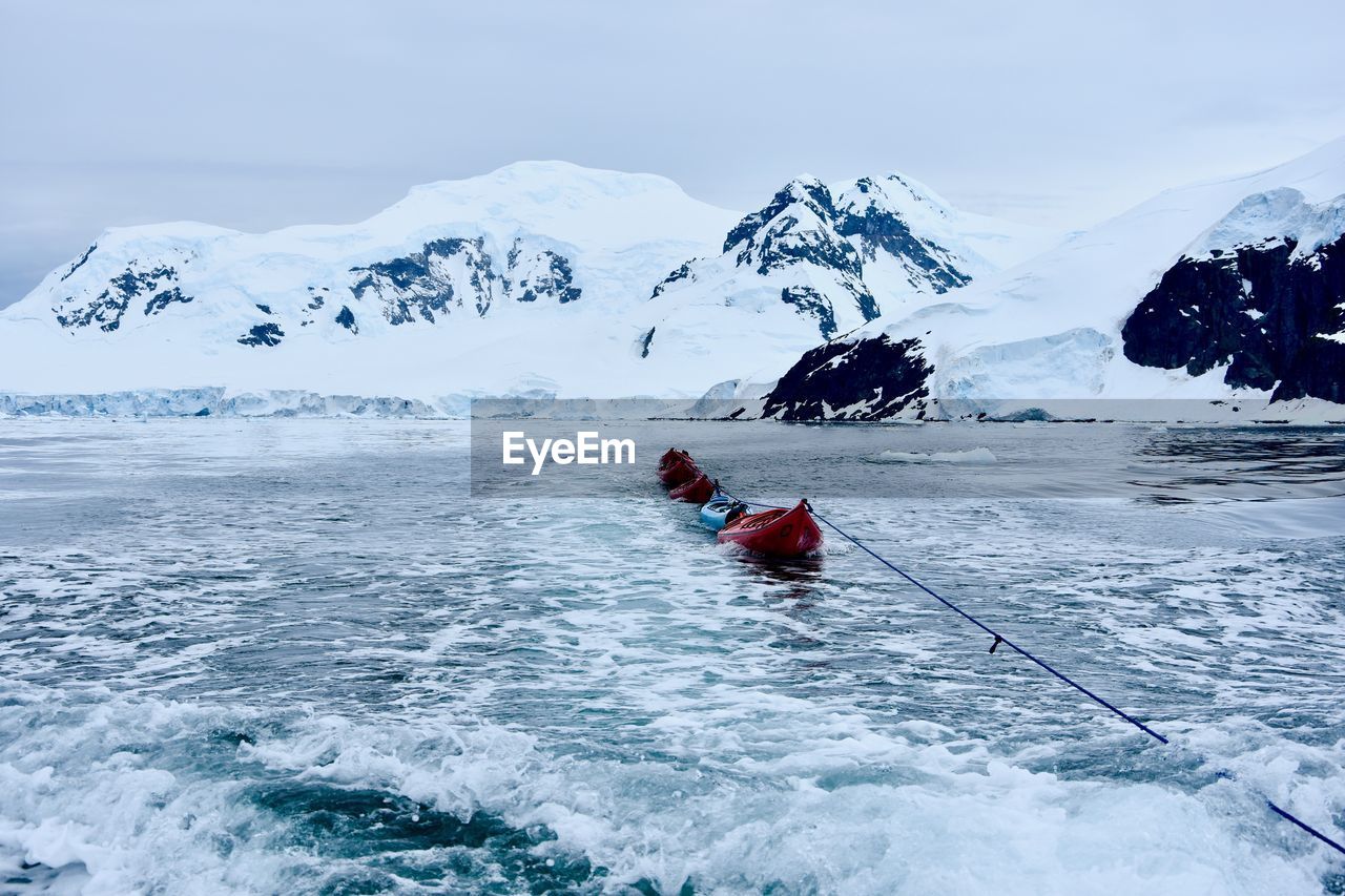 Kayak in snow