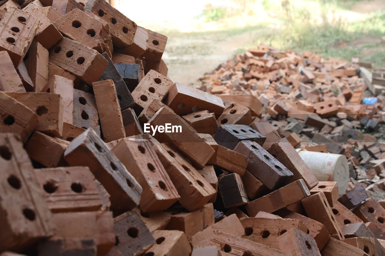 high angle view of toy blocks