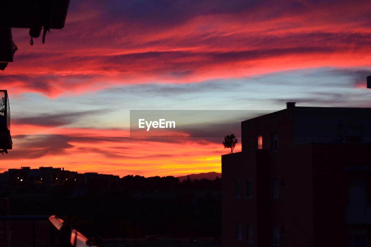 Dramatic sky at sunset