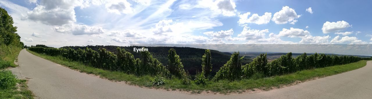 PANORAMIC VIEW OF GREEN LANDSCAPE AGAINST SKY