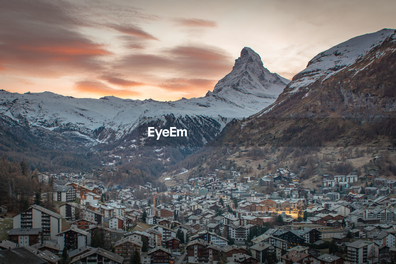 Wooden house at zermatt, switzerland