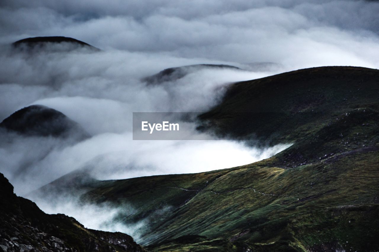 Low angle view of mountain against sky