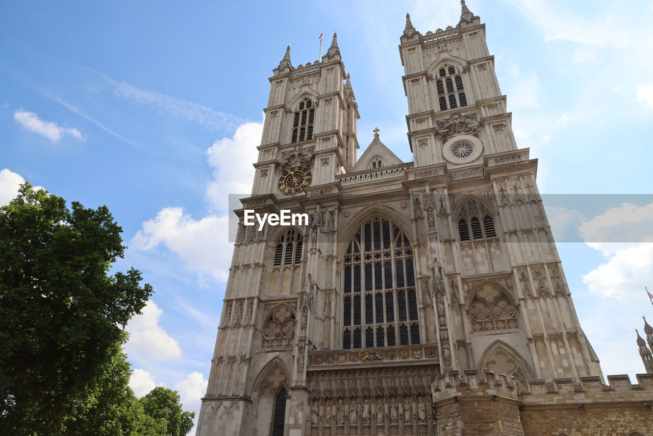 low angle view of historic church against sky