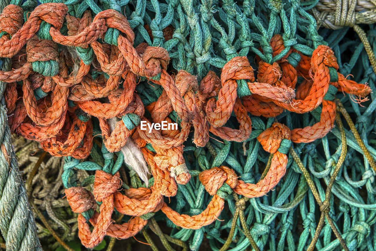 Full frame shot of fishing net