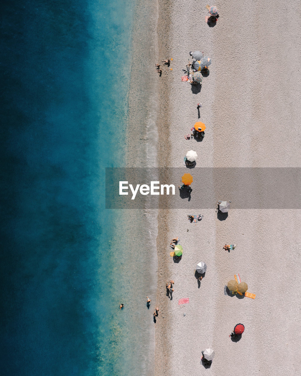 View of people on beach