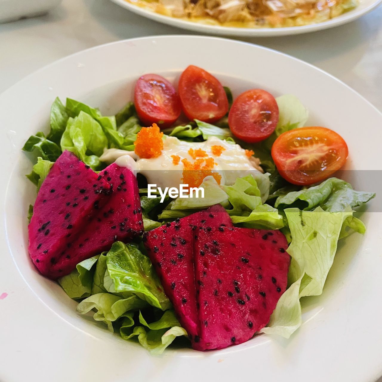 close-up of food in plate on table