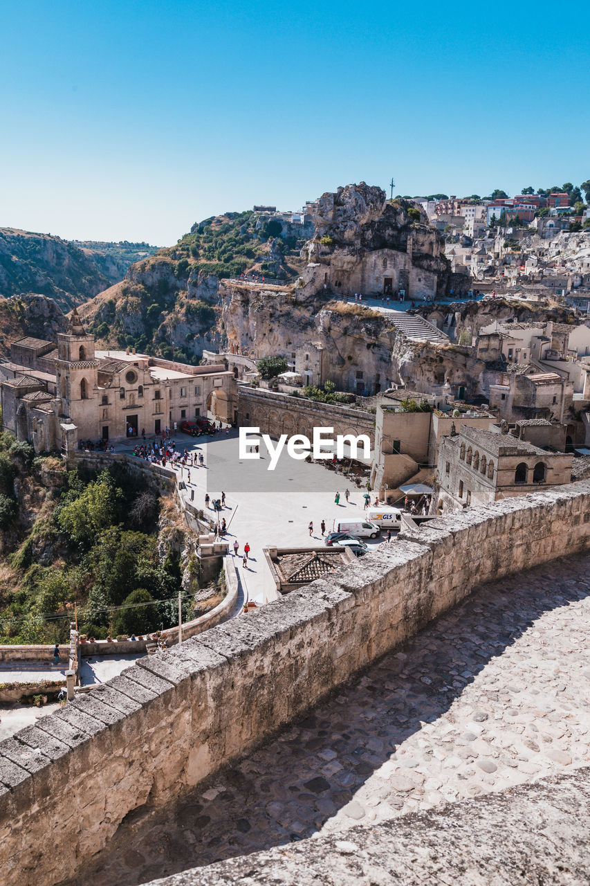 Matera, italy. view of townscape against sky