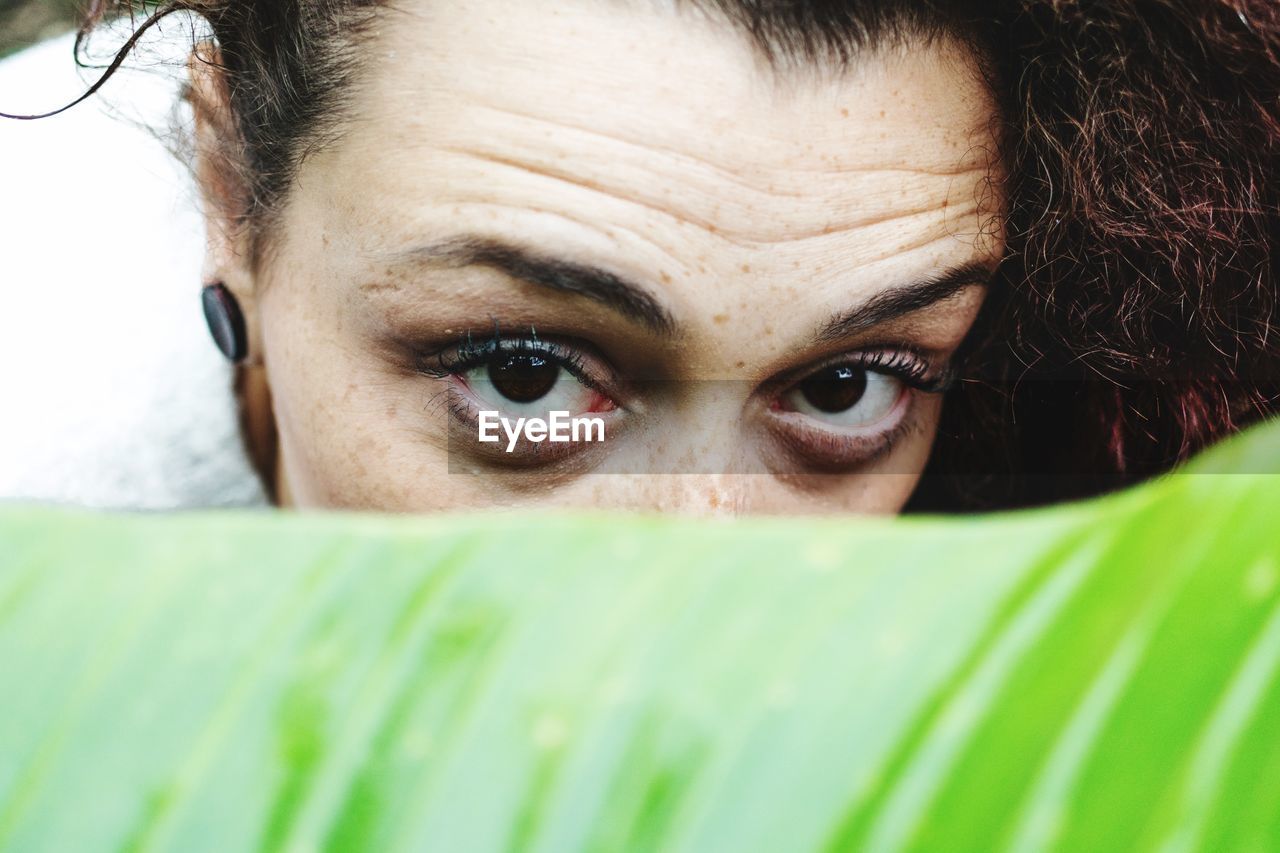 Close-up portrait of young woman